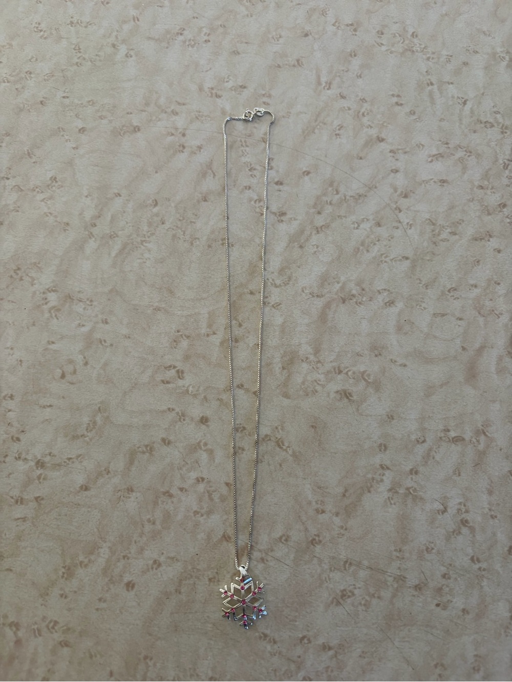Silver Snowflake Pendant Necklace